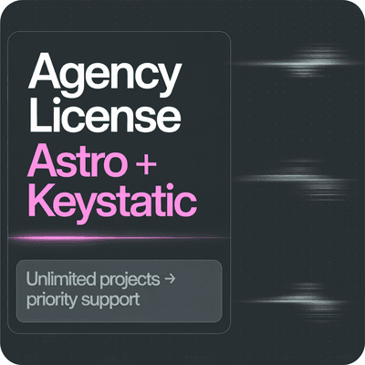 Astro + Keystatic — Agency License